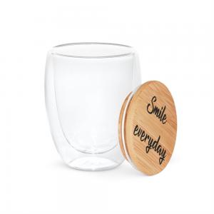 Двустенна чаша с бамбуков капак