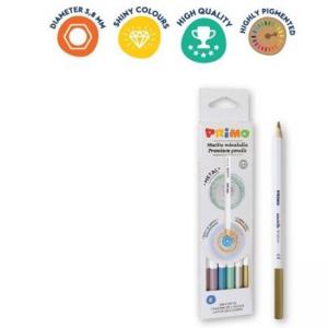 Моливи 6 цв., Minabella Metal, шестоъгълни, Ø 3.8 мм графит