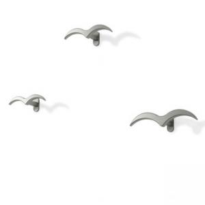 UMBRA Комплект закачалки за стена “ALOUETTE“ - 3 бр. - цвят никел