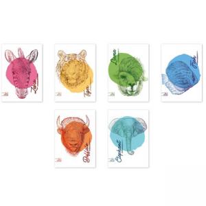 Тетрадка А4 3D Metallic Animals шита, 40+2 л.ред, 80 г/м2