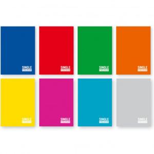 Тетрадка А5, гланц лам. 60+2 л.ред, Single Colour