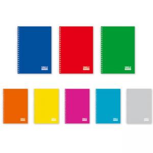 Тетрадка A4 спир.тв.корица UV Single Colour, 160 л.ред, 4 теми