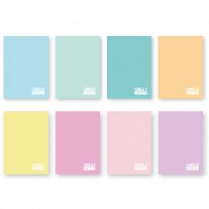 Тетрадка А5, мат лам. 40+2 л.5x5, Single Colour Pastel