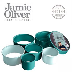 JAMIE OLIVER Комплект от 5 бр. кръгли форми за десерти и ястия - цвят атлантическо зелено / светлосиньо