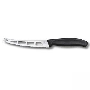 Нож за масло и меки сирена Victorinox SwissClassic 13 см., назъбено острие, черен