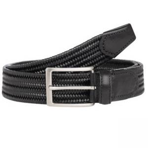Елегантен мъжки колан в черен цвят - Italian belts