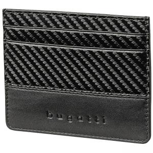 Калъф за кредитни карти Bugatti Comet, RFID, естествена кожа, черен