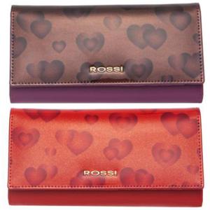 Дамско портмоне цвят със сърца - ROSSI
