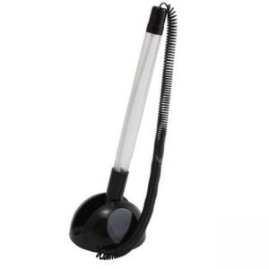 Химикалка с шнур и поставка черна, синьопишеща 0.7 мм