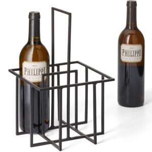 PHILIPPI Метална кошница / стойка за вино “CUBO“ - черна