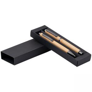 Комплект ролер и химикалка от бамбук в кутия