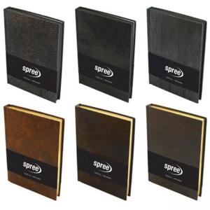 Бележник 14х20 набук с лента и порезка, 168 л.