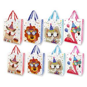 Торбичка подаръчна 26x12x32 см, картон 210 г/м2, Birthday 3D