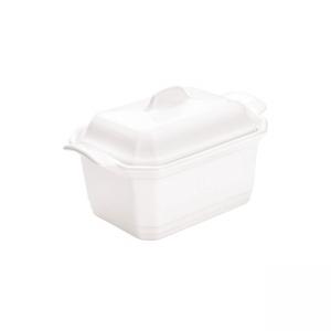 EMILE HENRY Керамична форма за терин с преса TERRINE WITH PRESS  - 19 х 12 см - цвят бял