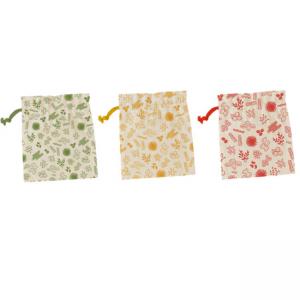 PEBBLY Комплект от 3 бр многократни памучни торбички за пазаруване - размер М