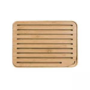 PEBBLY Бамбукова дъска за рязяне на хляб L 35х25 - бял кант