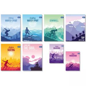 Тетрадка А5, мат/UV Colour Adventure, 40+2 л.ред, 70 г/м2