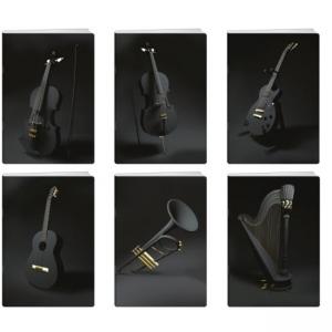 Тетрадка А4 мат/злато Strings, 60+2 л.ред, 70 г/м2