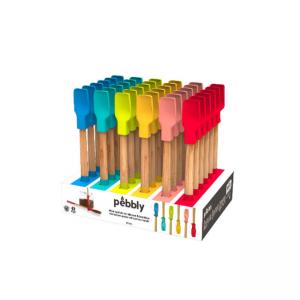 PEBBLY Бамбукова силиконова шпатула 21 см. - малка - различни цветове