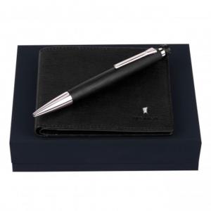 Комплект портфейл и химикалка Chronobike Black