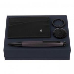 Комплект визитник, ключодържател и химикалка