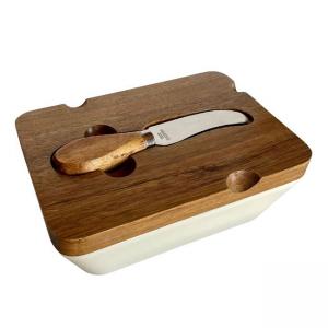 Кутия за масло с нож и дъска