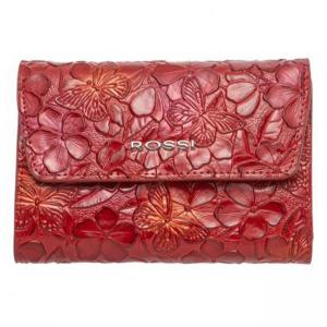 Дамско портмоне цвят червен с цветя - ROSSI