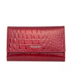Дамско портмоне цвят Червен крокодил  - ROSSI