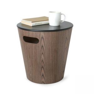 UMBRA  Дървена табуретка с място за съхранение “WOODROW“ - цвят черен / орех