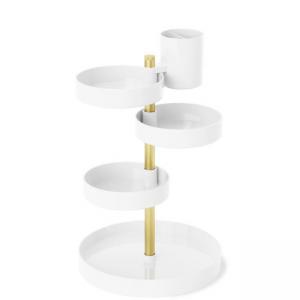 UMBRA Органайзер за бижута и аксесоари “PIROUETTE“ - цвят бял / месинг