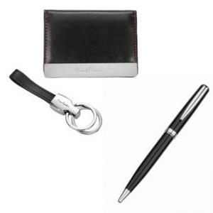 Стилен подаръчен сет PIERRE CARDIN - калъф за документи, ключодържател и химикал