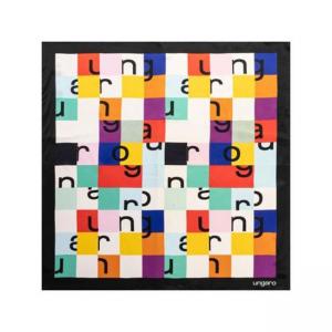 Копринен шал Ada Black/multi