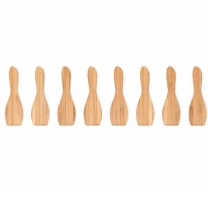 PEBBLY Комплект от 8 малки бамбукови шпатули