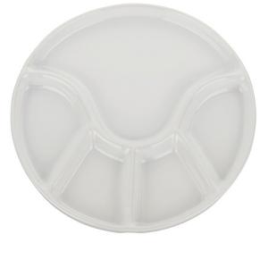 KELA Керамично плато за разядки и фондю “Anneli“ - бяло - Ø 21,5 см.