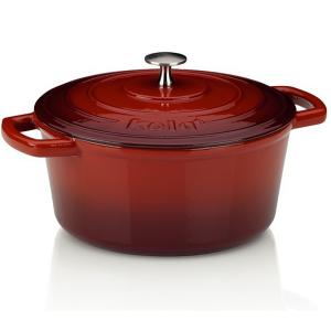 KELA Чугунена тенджера с капак “Calido“ - Ø 24 см. - червена