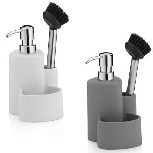 KELA Комплект диспенсър за сапун с четка и отделение за гъба “Purana“ - 350 мл.