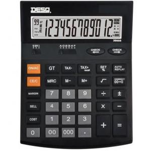 Калкулатор 12 разр., 185x142x40, устойчив, черен, XL