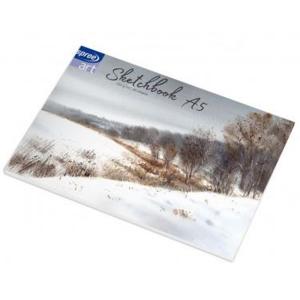 Скицник A5, 250 г/м2, 20 л, за акварел, темпера, смесена техника