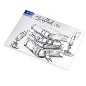 Скицник A4, 150 г/м2, 25 л, за молив, въглен, пастел, сухи техники