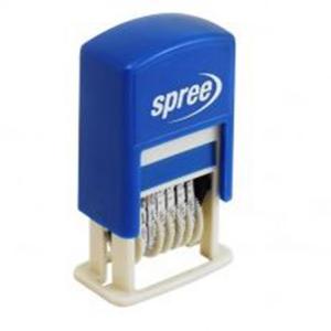 Номератор автоматичен, h=3.5 мм, 6 цифри, син самонамастиляващ