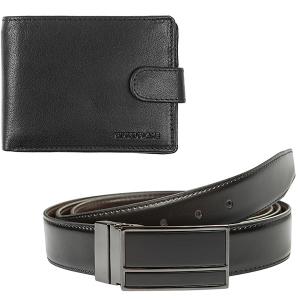 Комплект от портфейл и колан SILVER FLAME