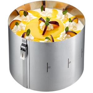 GEFU Кръгъл ринг за торта с регулиране TONDO CLIP - Ø16 - Ø30см, h 15см.