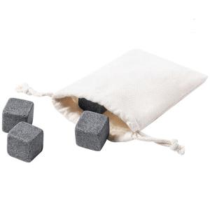 Комплект каменни ледени кубчета в памучна торбичка
