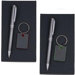 Комплект с химикалка и ключодържател в кутия