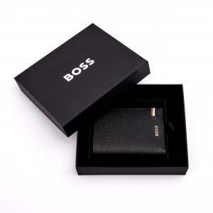 Вертикален портфейл за карти Trifold Iconic Black
