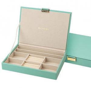 Кутия за бижута цвят мента - ROSSI (средна)