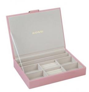 Кутия за бижута цвят пудра - ROSSI (средна)