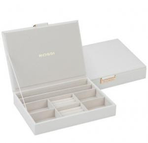 Кутия за бижута в бял цвят - ROSSI (средна)