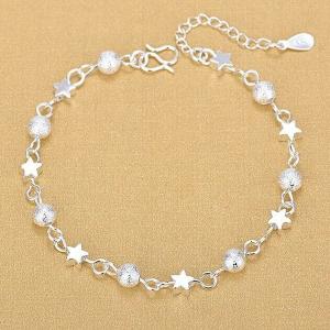 Сребърна гривна "Звездичка с топче"