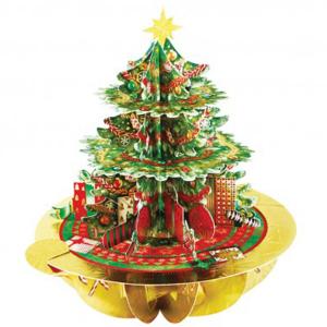 3D Картичка Christmas Tree, Pirouettes with foil